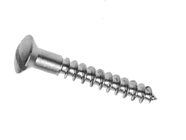 10G X 1" SLOTTED RAISED CSK WOODSCREWS A2     DIN 95